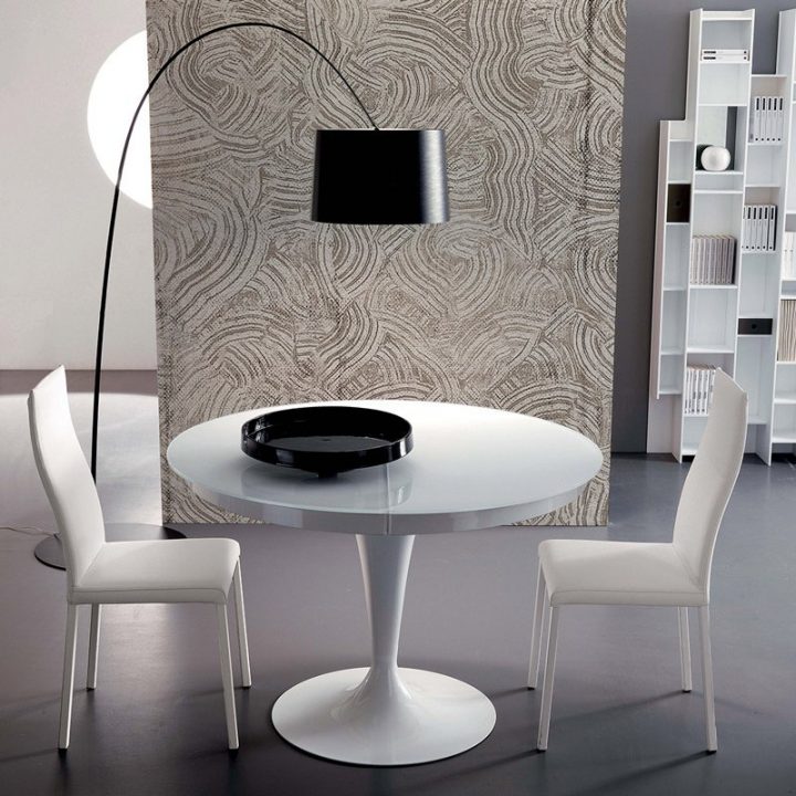 Table Ronde Extensible Eclipse Verre | Meubles Et Atmosphère dedans Table Ronde Extensible Ikea