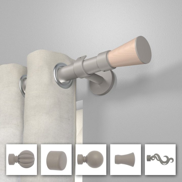 Tringle À Rideau À Composer Inspire Cosy D28 Gris, Métal encequiconcerne Leroy Merlin Tringle Rideau