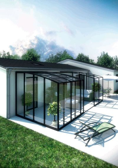 Veranda Toit Plat Rideau – Veranda-Styledevie.fr destiné Rideau De Véranda Vendée