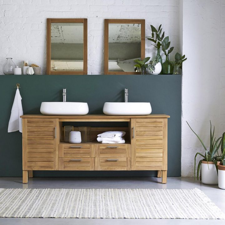 meuble double vasque retro