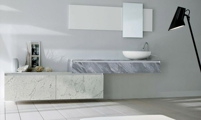 meuble de salle de bain marbre