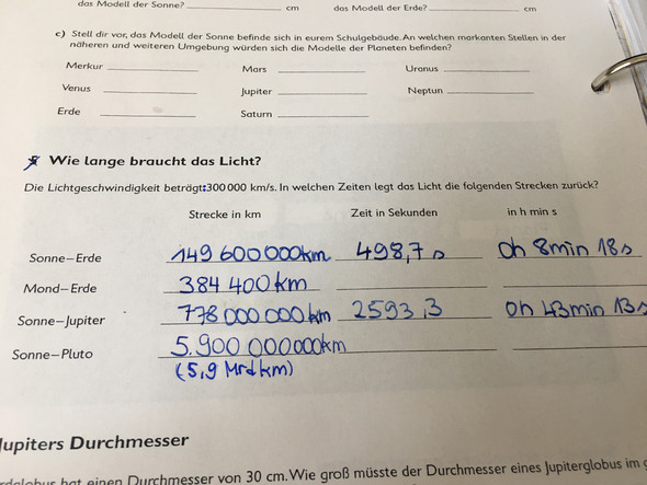 wie lange braucht das sonnenlicht zur erde