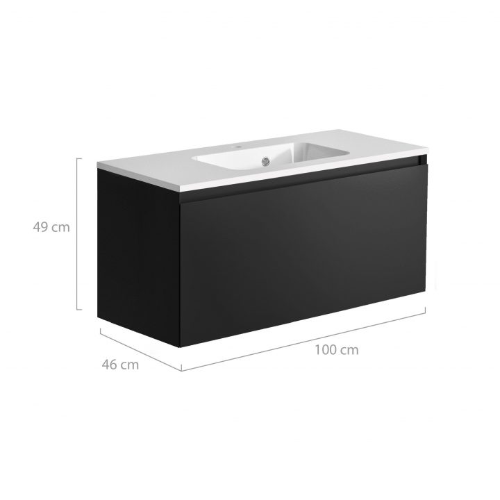meuble simple vasque 100 cm