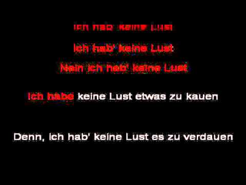 rammstein keine lust lyrics rammstein keine lust lyrics
