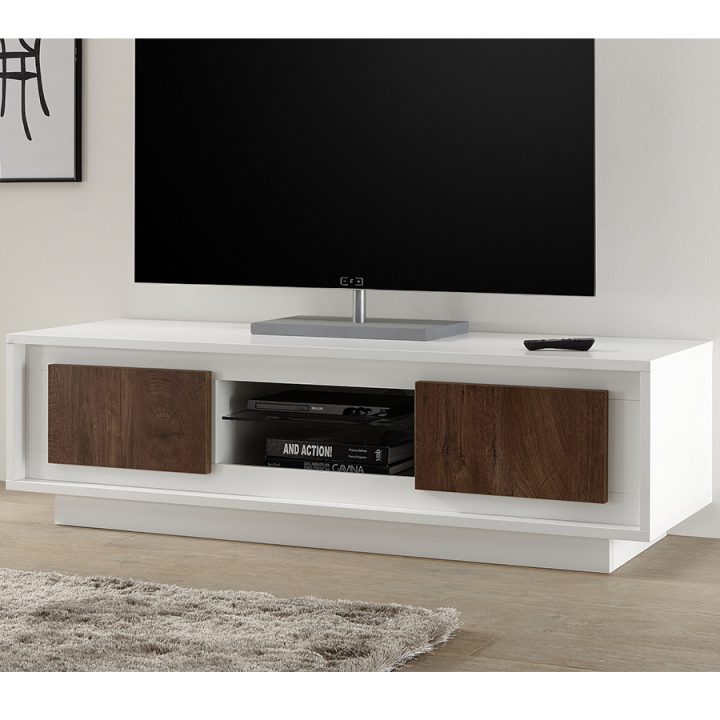 meuble télé blanc mat