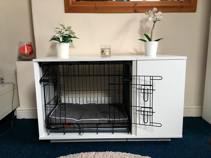 meuble pour cage chien