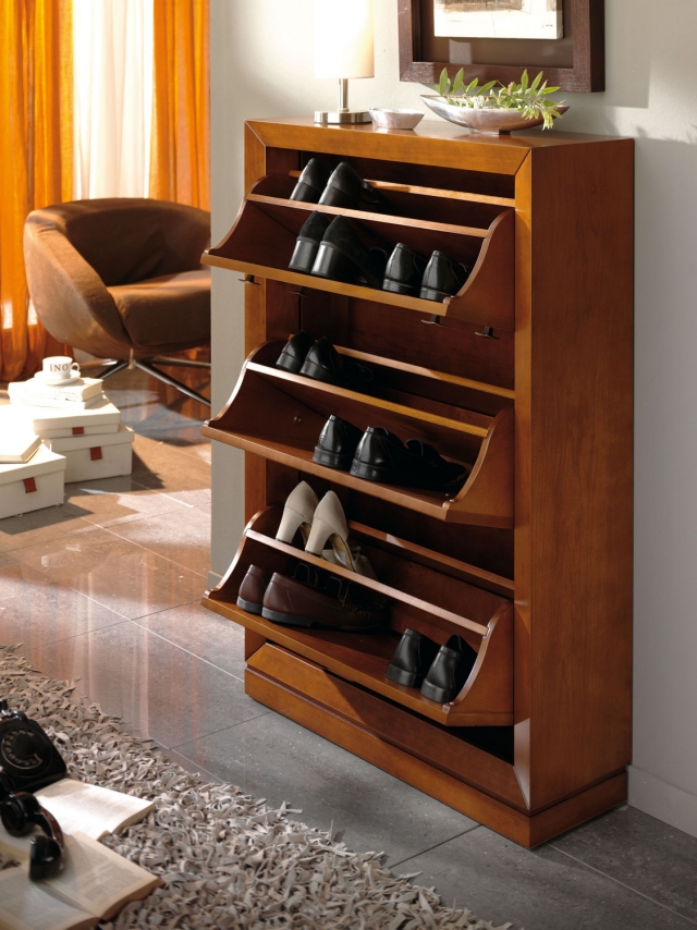 meuble à chaussures en bois