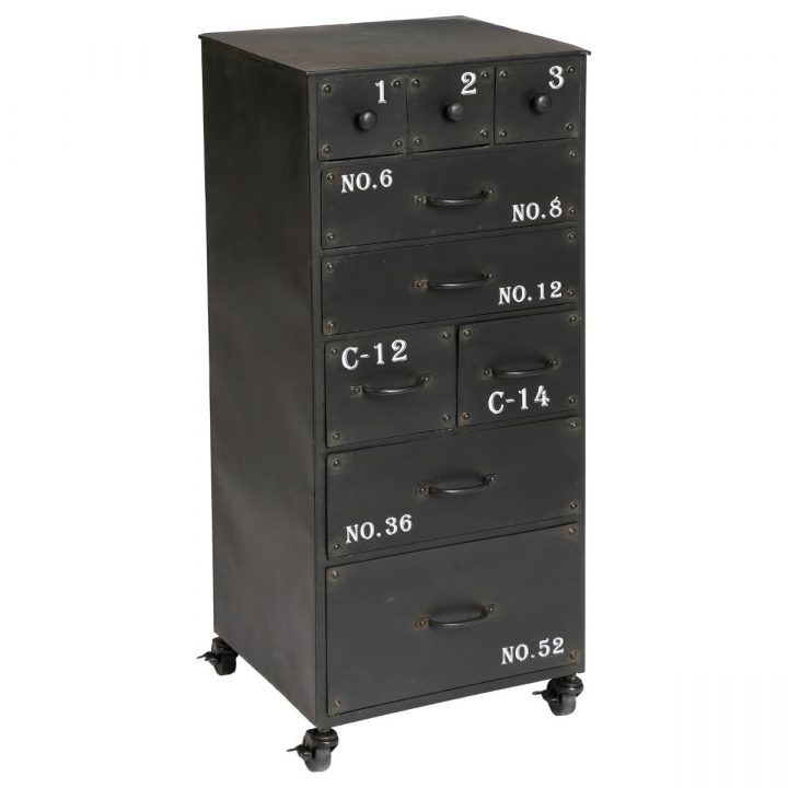 meuble rangement metal noir