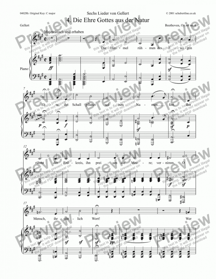 die ehre gottes aus der natur interpretation