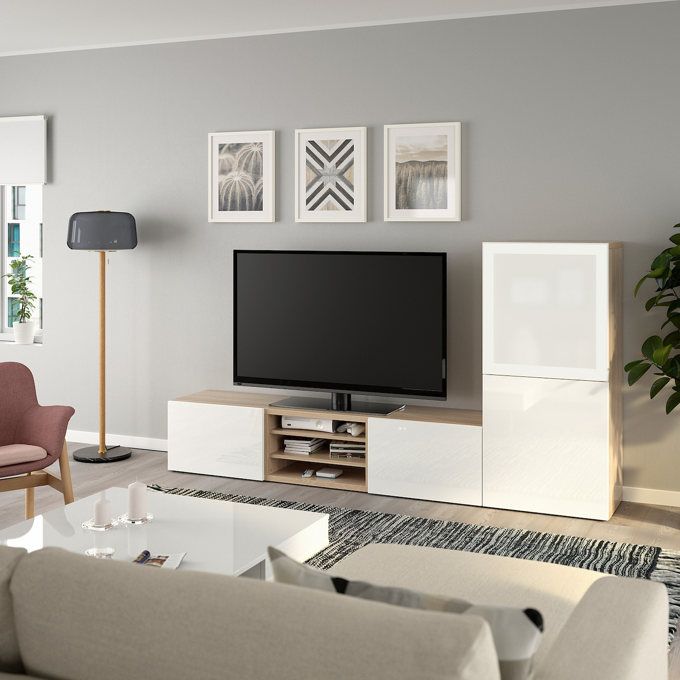 100 Génial Conseils Meuble Tv Besta Ikea Blanc Et Bois dedans Meuble Tv Rotin Ikea