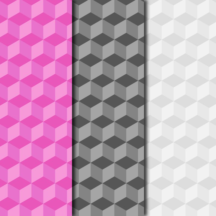 3D Cube Pattern Digital Paper Collection (Graphic) By concernant Rideau Motif Cube 3D