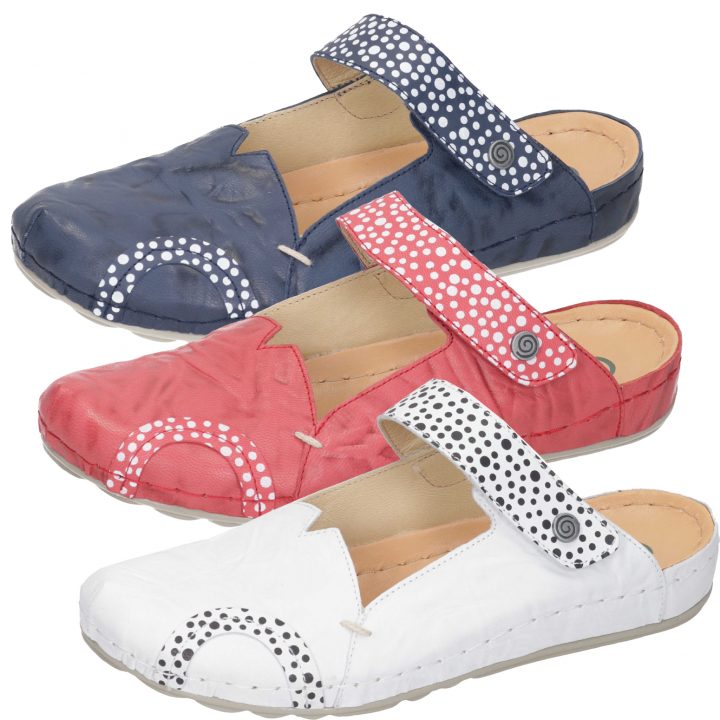 clogs damen leder weiss