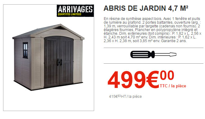 Abri De Jardin 5M2 Brico Depot tout E De Coffrage Brico Depot