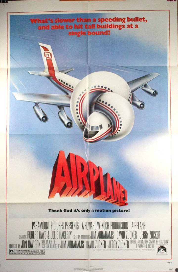 Airplane, Original One Sheet Movie Poster destiné Poster Airplane, Original One Sheet Movie Poster destiné Poster