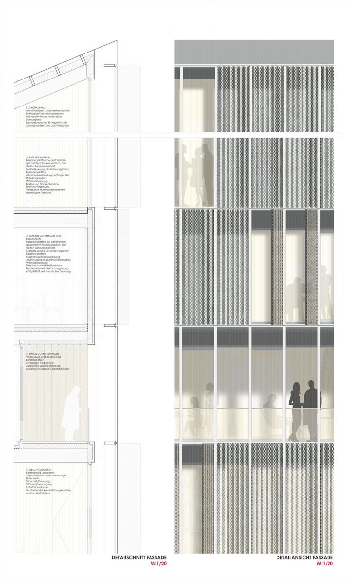 #Architektonischepräsentation (Mit Bildern avec Fassaden Details Senkrechte Fassade Photovoltaik Dwg