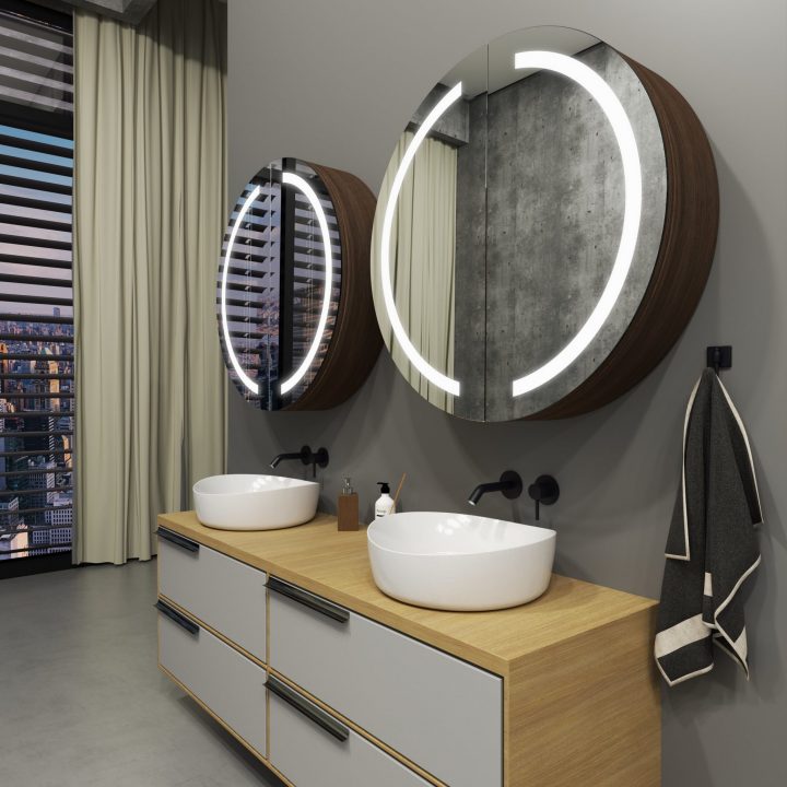 Armoire Ronde De Toilette À Miroir Lumineux – Diana 80Cm concernant Armoire De Toilette Imandra Armoire Ronde De Toilette À Miroir Lumineux – Diana 80Cm concernant Armoire De Toilette Imandra