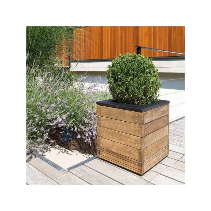 Bac À Plantes En Bois Autoclave Marron Fsc 45X45X47,5Cm dedans Bac Acier Marron Bricoman