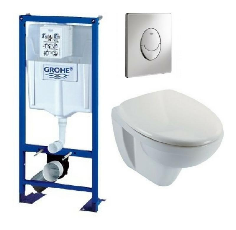 Bati Support Wc Suspendu Grohe Autoportant Plaque Grise avec Gabarit Pour Percage Evacuation  Wc Sspendu Grohe