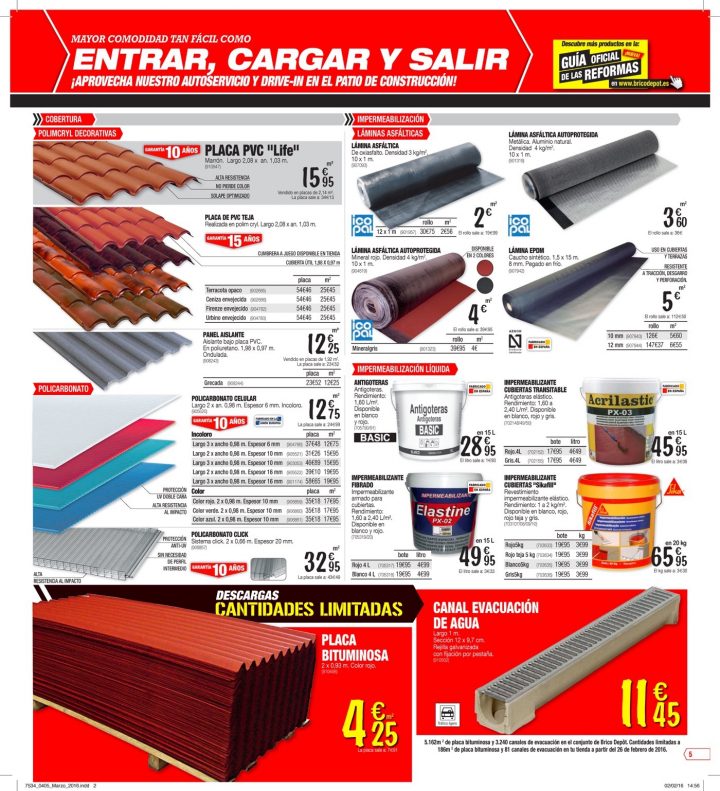 Brico Depot Catálogo Marzo 2016, Todo Para La Construcción dedans E De Coffrage Brico Depot
