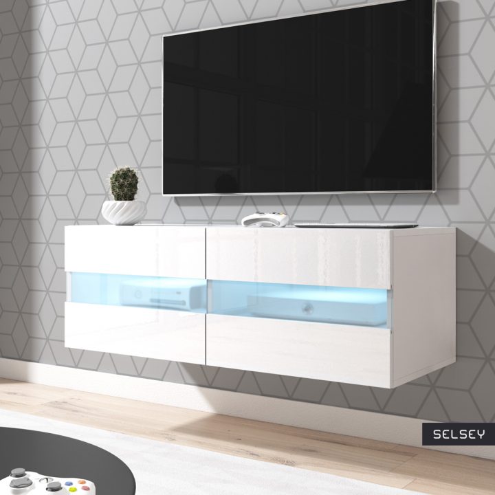 Brico Meuble Tv Suspendu Avec Led 100 Cm – Selsey encequiconcerne Brico Depot Meuble 100 Cm