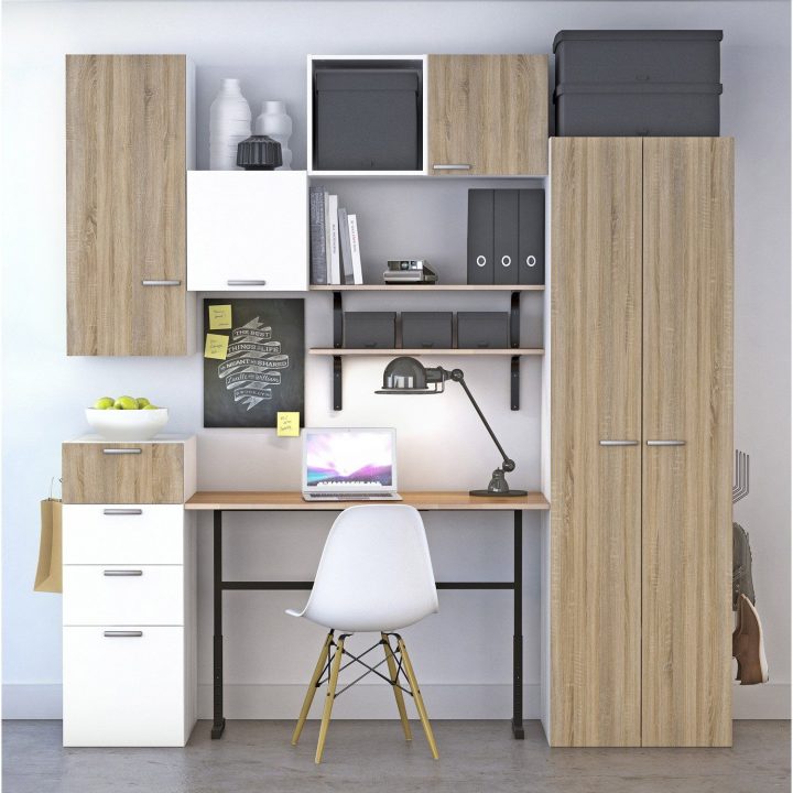 Bureau Spaceo Home Décor Chêne, Bureau Leroy Merlin avec Meuble Leroy Merlin Serapportanta