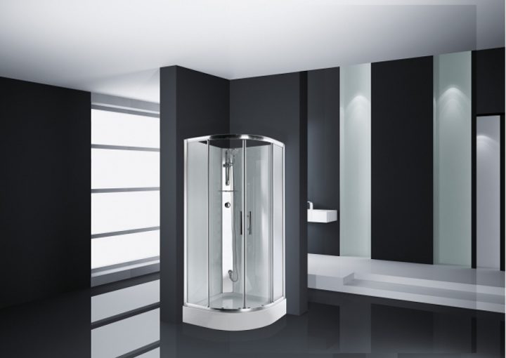 Cabine De Douche 1/4 De Rond Carat 90X90 Cm Thermostatique avec Alutrade Carat