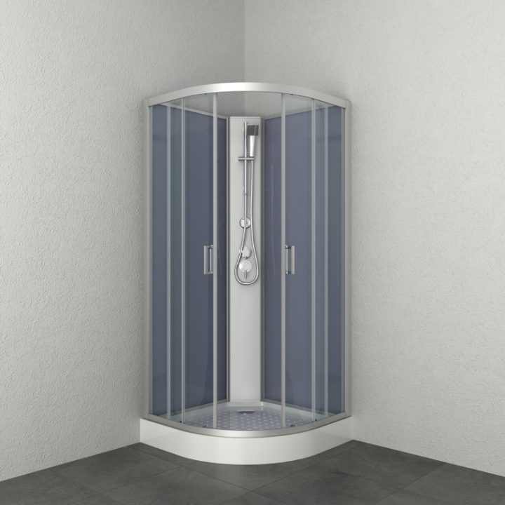 Cabine De Douche Complète – 1/4 Cercle – 90 X 90 Cm à Sav Cabine De Douche Modulacolor Cabine De Douche Complète – 1/4 Cercle – 90 X 90 Cm à Sav Cabine De Douche Modulacolor