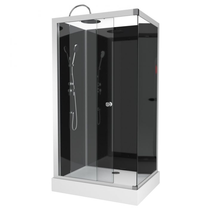 Cabine De Douche Eclipse Rectangle 80 X 110 X 230 Cm Aurlane encequiconcerne Pieces De Rechange Cabine De Douche Aurlane