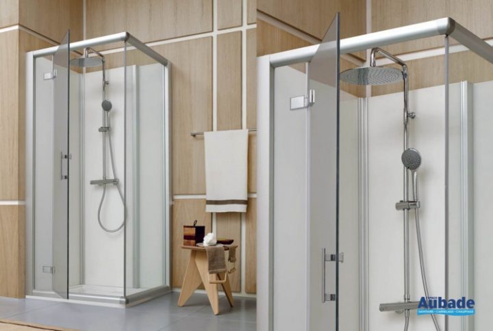 Cabine De Douche Leda Access Porte Pivotante | Espace Aubade encequiconcerne Les Cabine De Duches Maroc