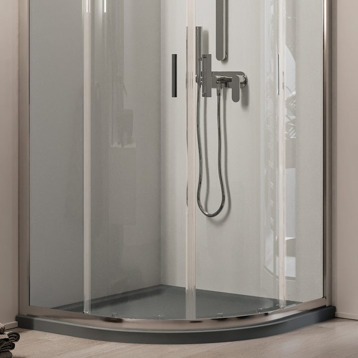 Cabine Paroi Douche Demi-Circulaire 80X80 H185 Cm Verre serapportantà Celco  Design  Cabine De Douche  Circulaire  Piecees  Detachees