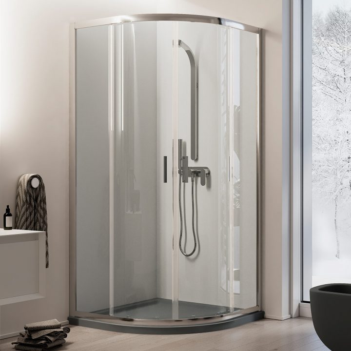 Cabine Paroi Douche Demi-Circulaire 80X80 H185 Cm Verre tout Celco  Design  Cabine De Douche  Circulaire  Piecees  Detachees