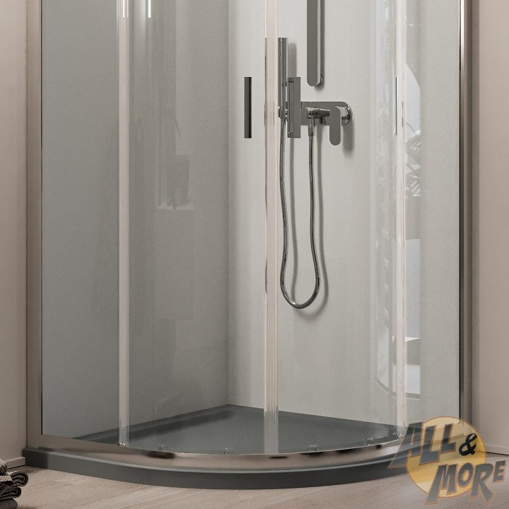 Cabine Paroi Douche Demi-Circulaire 80X80 H200 Cm Verre à Celco  Design  Cabine De Douche  Circulaire  Piecees  Detachees