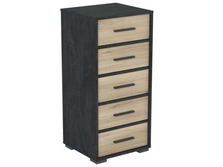 Chiffonnier De 5 Tiroirs Coloris Chêne Kronberg/Sidewalk destiné Chene Kronberg Chiffonnier De 5 Tiroirs Coloris Chêne Kronberg/Sidewalk destiné Chene Kronberg