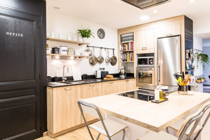 Cuisine Natura Chêne Bordolino Clair & Mirage Blanc Neige à Cuisine Chene Repeinte Cuisine Natura Chêne Bordolino Clair & Mirage Blanc Neige à Cuisine Chene Repeinte