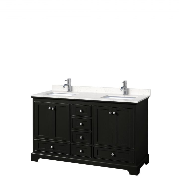 Deborah 60" Double Bathroom Vanity In Dark Espresso | Free encequiconcerne Wc-2020-Wc-Des