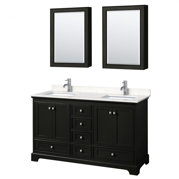 Deborah 60" Double Bathroom Vanity In Dark Espresso | Free pour Wc-2020-Wc-Des