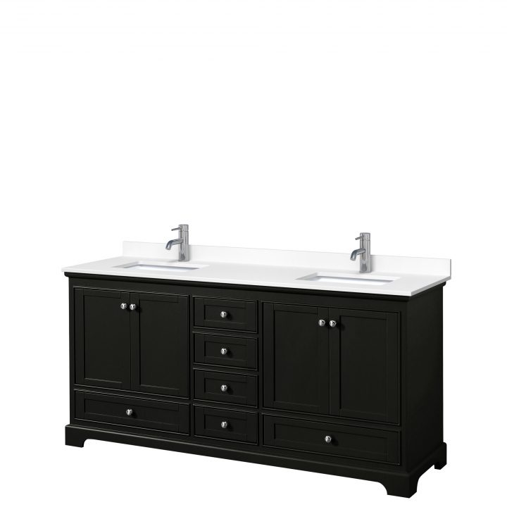 Deborah 72" Double Bathroom Vanity In Dark Espresso | Free serapportantà Wc-2020-Wc-Des Deborah 72" Double Bathroom Vanity In Dark Espresso | Free serapportantà Wc-2020-Wc-Des