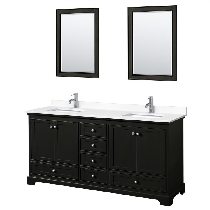 Deborah 72" Double Bathroom Vanity In Dark Espresso | Free serapportantà Wc-2020-Wc-Des