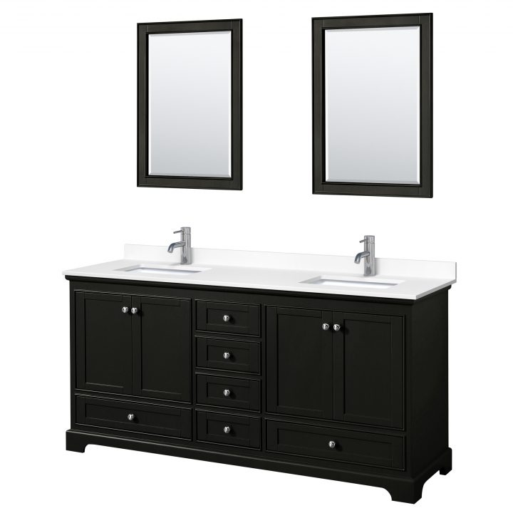 Deborah 72" Double Bathroom Vanity In Dark Espresso | Free serapportantà Wc-2020-Wc-Des Deborah 72" Double Bathroom Vanity In Dark Espresso | Free serapportantà Wc-2020-Wc-Des