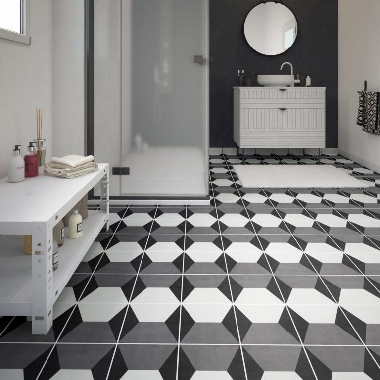 Sol Pvc Noir Et Blanc Livingstone Gatsby Noir, Artens intérieur Sol