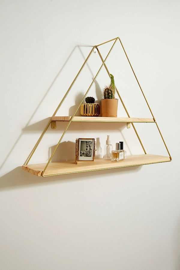 Double Triangle Shelf | Triangle Shelf, Shelves dedans Tringle Industrielle Diy