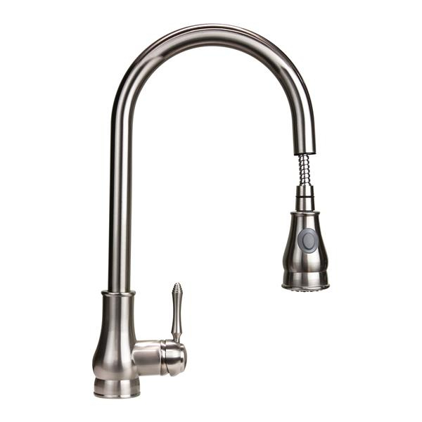 Dyconn Faucet Robinet De Cuisine «Coral», 18", Nickel avec Robinet Cuisine Rona
