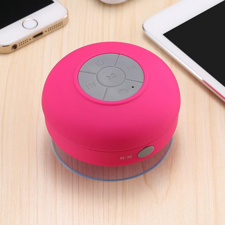 Enceinte Bluetooth Étanche Main-Libre | Rose – Www.zunik.fr pour Mini Haut Parleur Bluetooth Encastrable Pour Salle De Bain