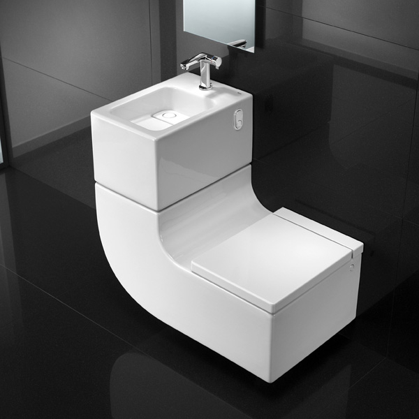 Ensemble Wc Suspendu Et Lave-Mains W+W – Roca – Sdebain destiné Toilette Avec Lavabo Integre