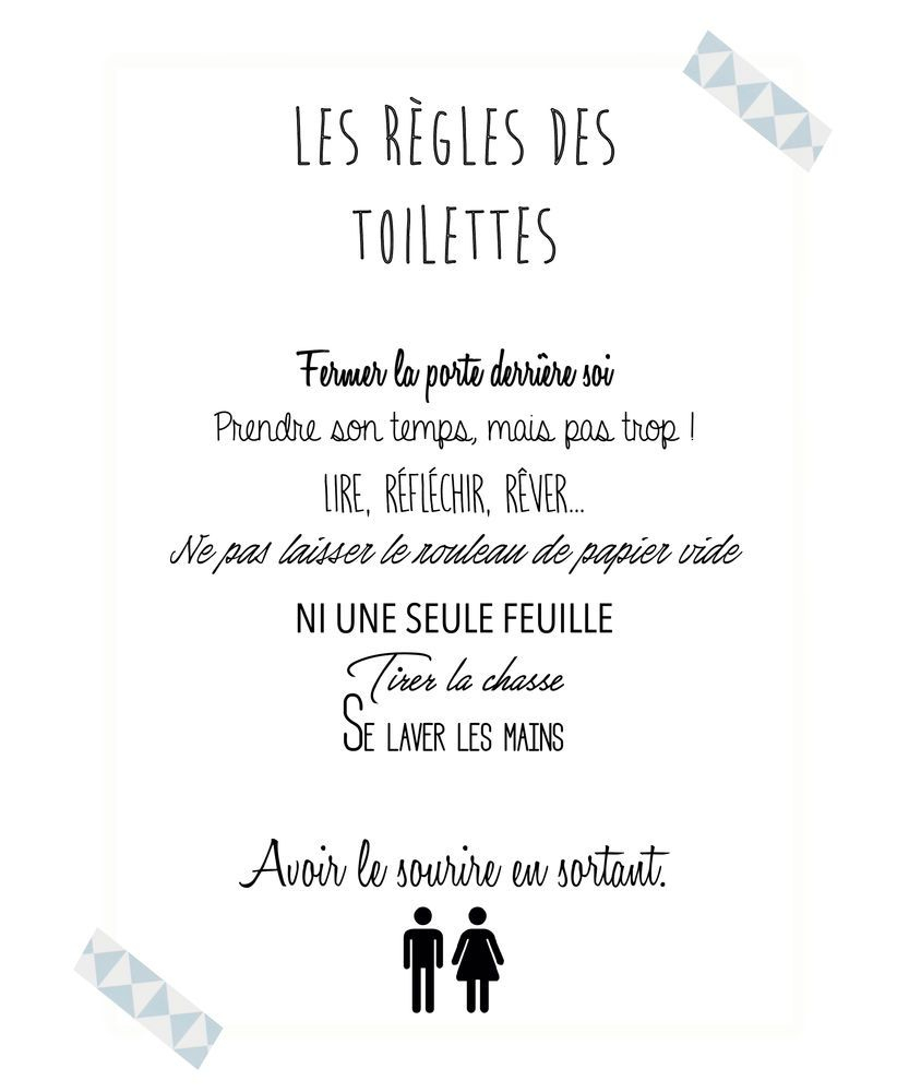 Épinglé Sur Déco Murale dedans Affiche Wc Propres