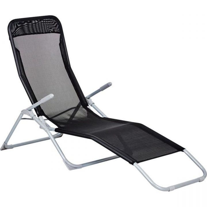 Ergo Transat / Bain De Soleil Pliant Noir En Textilène intérieur Toile Transat Louisa Ergo Transat / Bain De Soleil Pliant Noir En Textilène intérieur Toile Transat Louisa