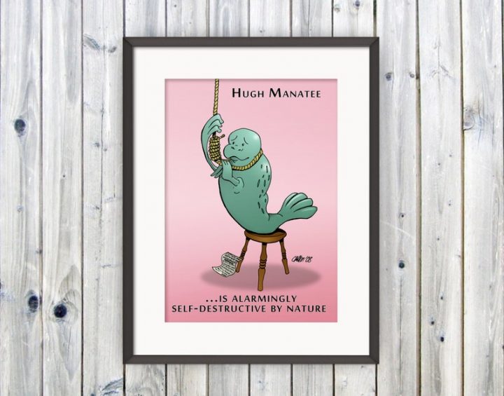 Funny Bathroom Art Hugh Manatee Pun Poster Funny Kitchen avec Poster Toilette Humour Funny Bathroom Art Hugh Manatee Pun Poster Funny Kitchen avec Poster Toilette Humour