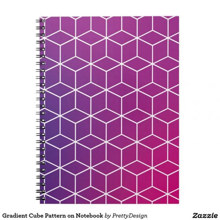Gradient Cube Pattern On Notebook | Cube Pattern, Cube destiné Rideau Motif Cube 3D