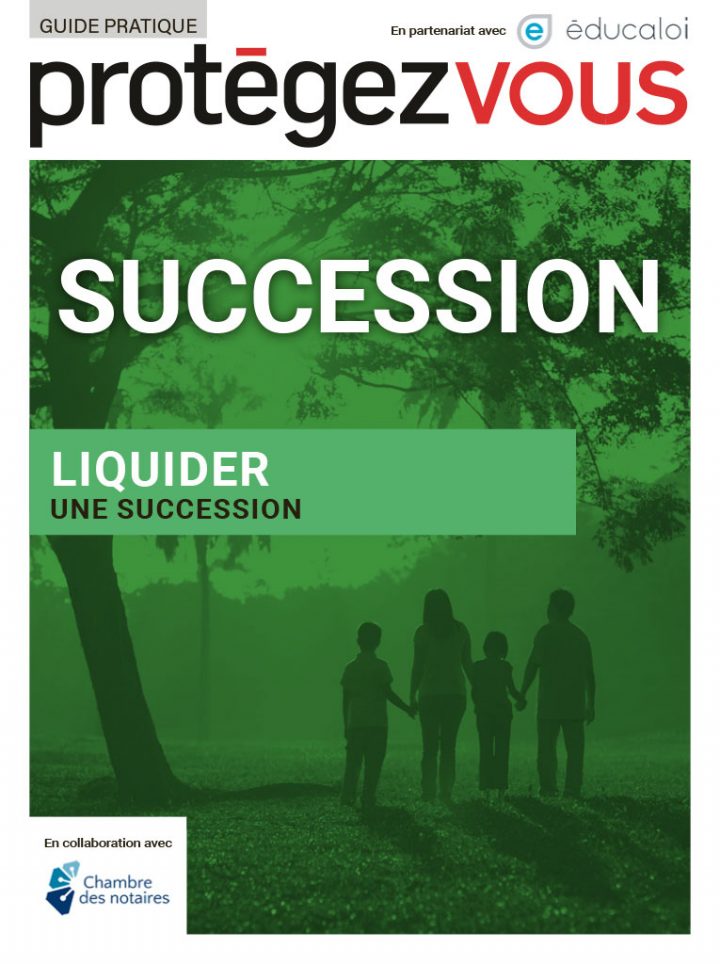 Guide Hors-Série «Liquider Une Succession» De Protégez intérieur Hors Service Affiche