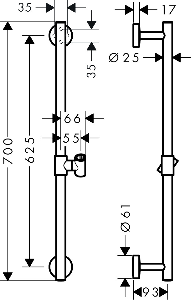 Hansgrohe Barres De Douche: Unica, Barre De Douche 65 Cm pour Plan De Montage Douche Aqualine Luna Gauche Pdf Hansgrohe Barres De Douche: Unica, Barre De Douche 65 Cm pour Plan De Montage Douche Aqualine Luna Gauche Pdf